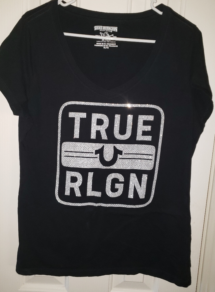 True religion rhinestone top xl